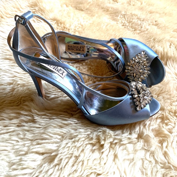 Badgley Mischka Embellished Angle Strap Sandal - Picture 2 of 4